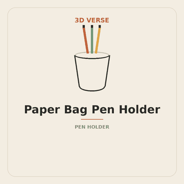 Paper Bag Pen Holder