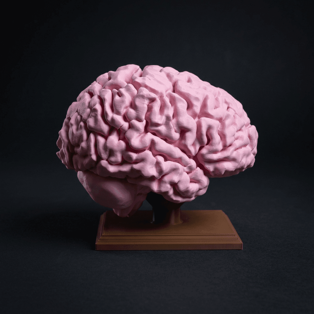 Human Brain with Stand
